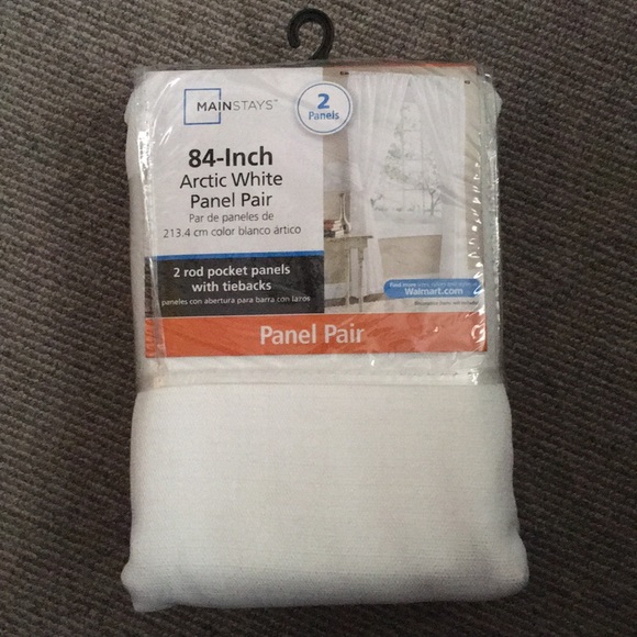 Mainstays Other - Mainstays 84”Arctic White Panel Pair